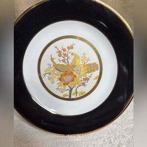 Japanese- Elegant Black and Gold Decorative Plates
9”